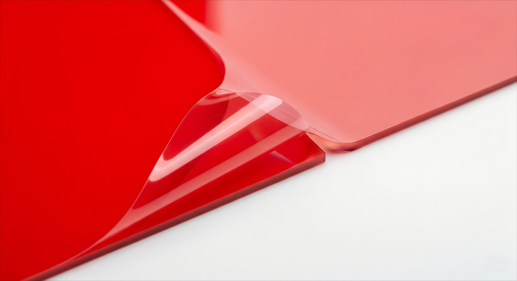 Acrylic sheet with protective film