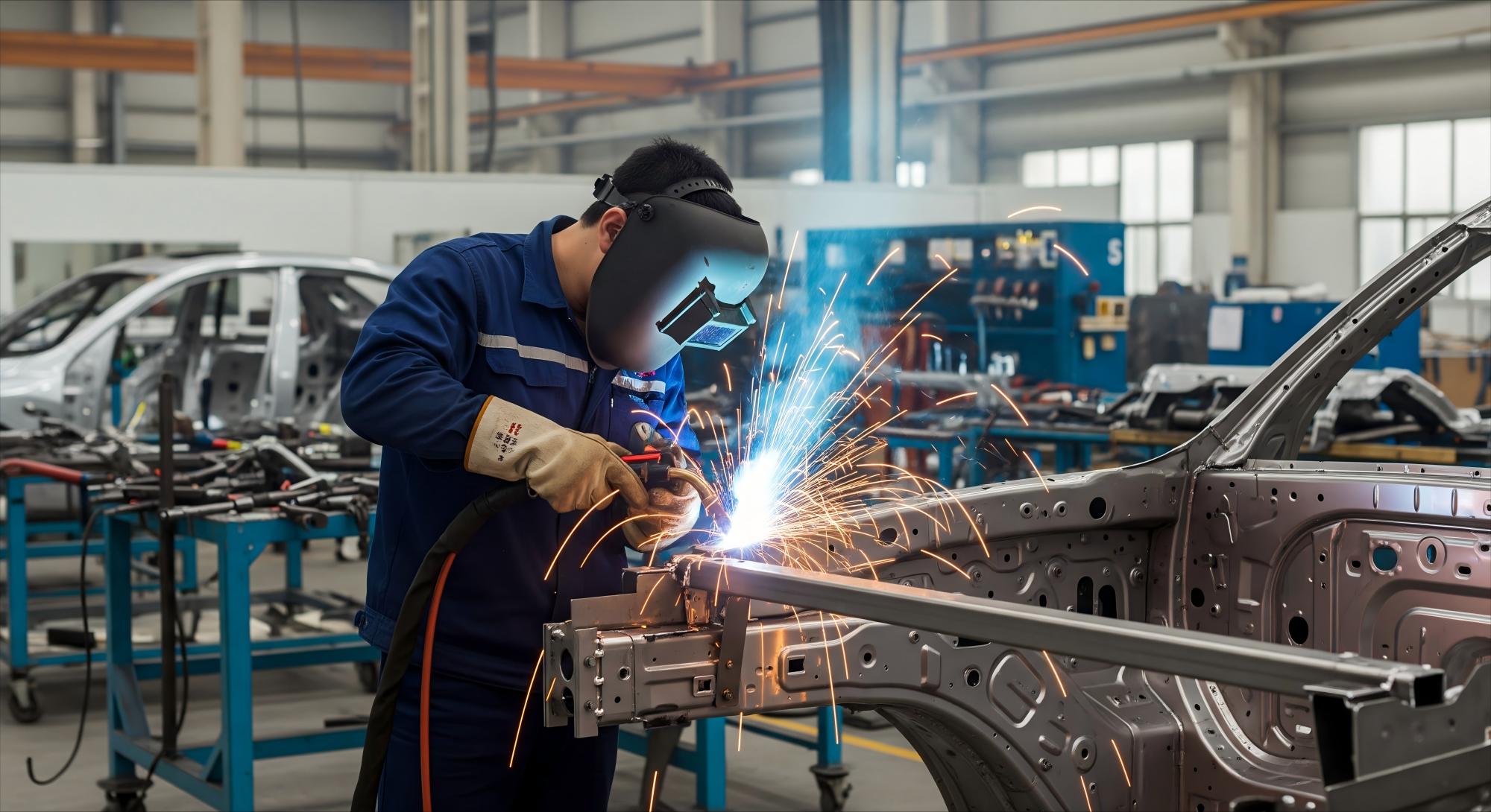 Gas metal arc welding of automobile frames Gas metal arc welding of automobile frames