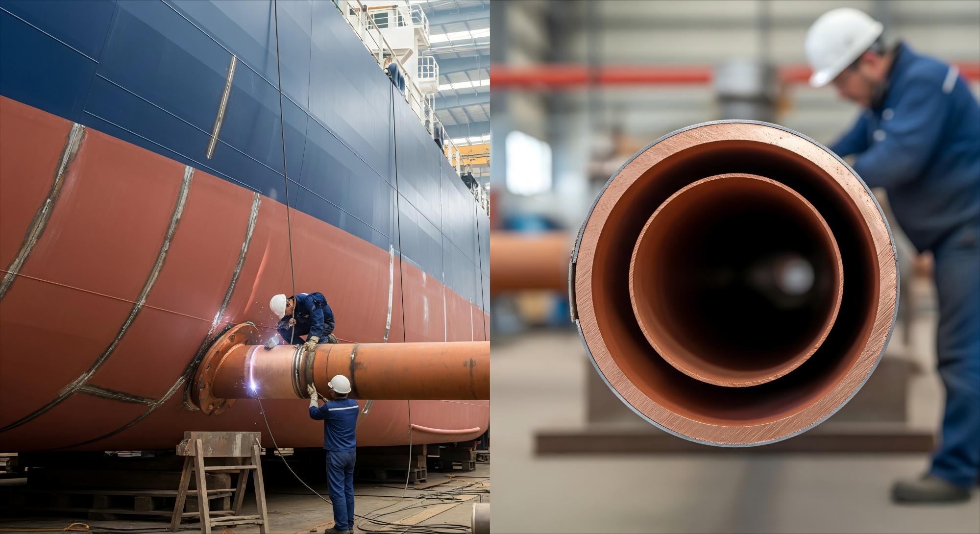 Ship pipes made of nickel alloy Ship pipes made of nickel alloy