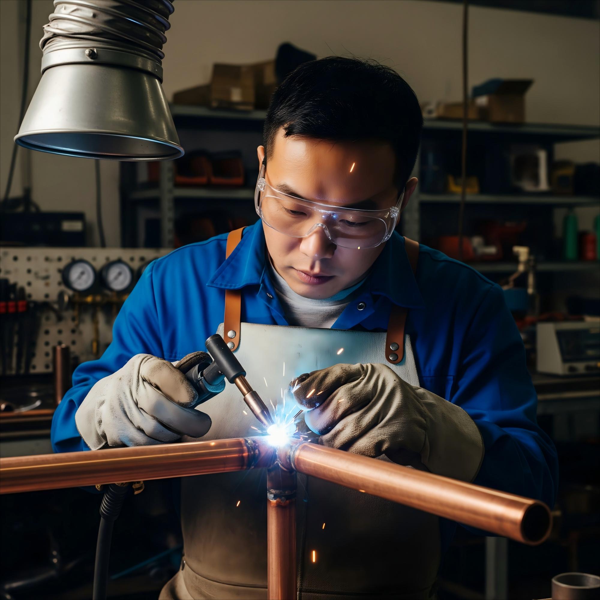 solder copper pluming