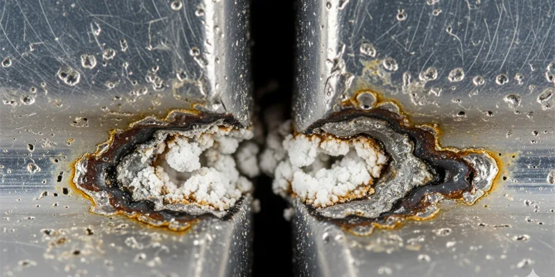 Aluminum crevice corrosion