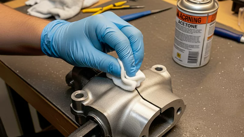 Cleaning of the welded aluminum surface 1 Cleaning of the welded aluminum surface
