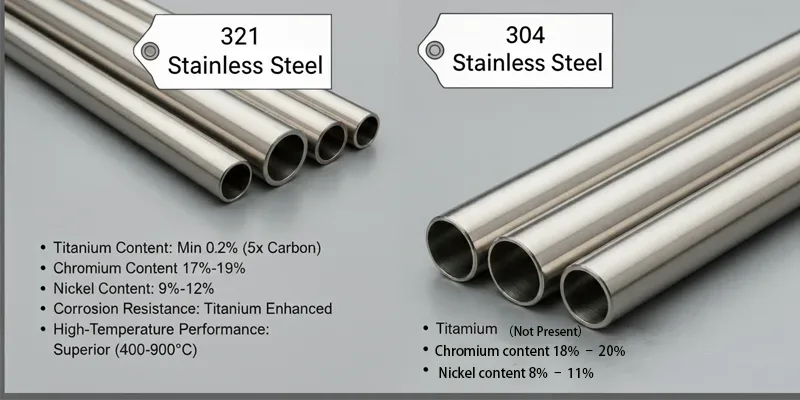 Comparison of 321 and 304 stainless steel Comparison of 321 and 304 stainless steel