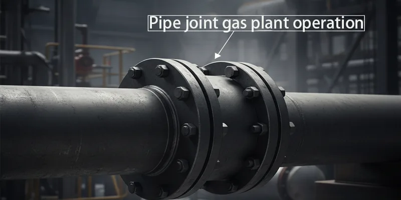 Pipe joint gas plant operation Pipe joint gas plant operation